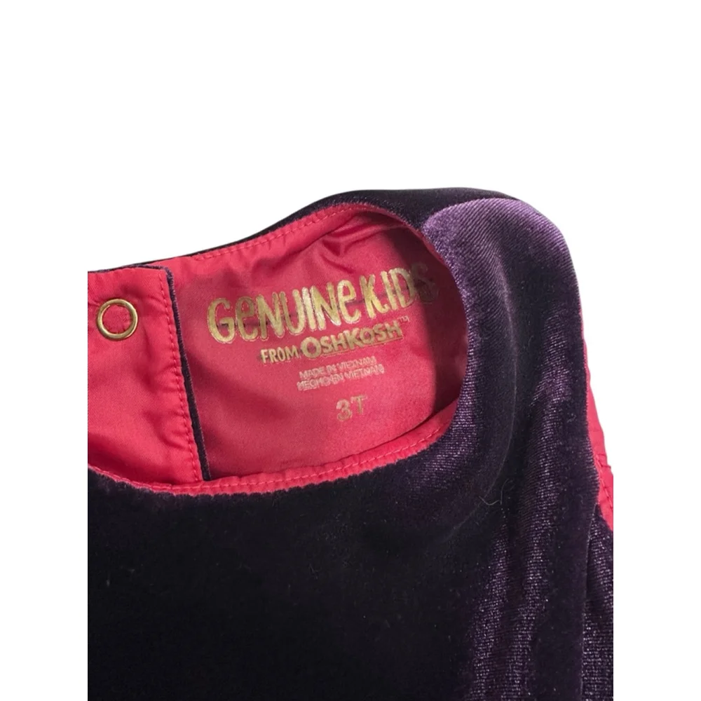 OshKosh B'gosh Girls Purple Velvet Dress Size 3T
